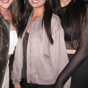 Faux Suede Bomber Jacket